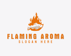 Fish Flame Barbecue logo