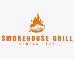 Fish Flame Barbecue logo