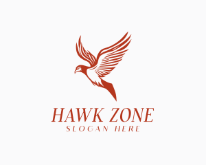 Flying Hawk Bird logo