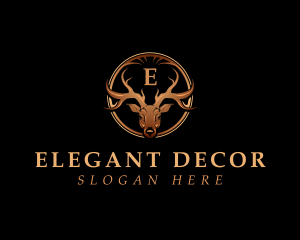 Luxury Deer Antler logo design