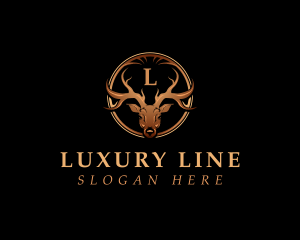 Luxury Deer Antler logo design