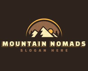 Mountain Sun Forest logo design