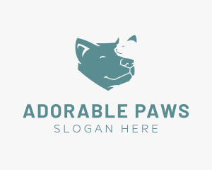 Relaxed Dog Cat logo design