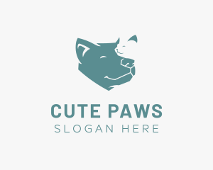 Relaxed Dog Cat logo design