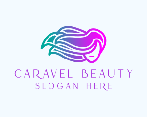 Woman Hair Beauty Salon logo design