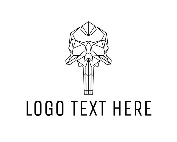 Minimal Skull Monoline logo