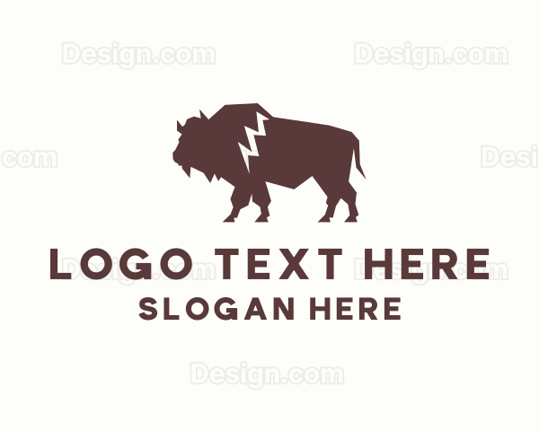 Animal Bison Wildlife Logo