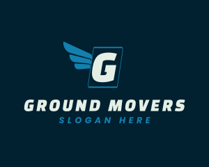 Flying Wings Logistics Mover logo design