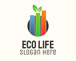 Eco Leaf Chart logo design