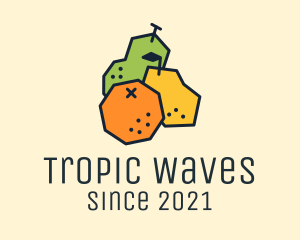 Geometric Fresh Fruit logo