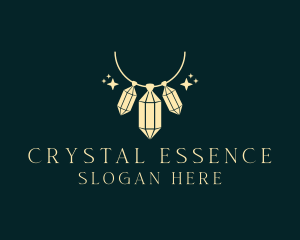 Crystal Necklace Jewelry logo design