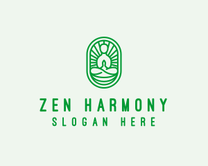 Zen Yoga Meditation Guru logo design