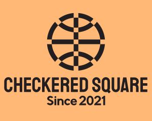 Modern  Checkered Basketball logo