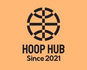 Modern  Checkered Basketball logo design