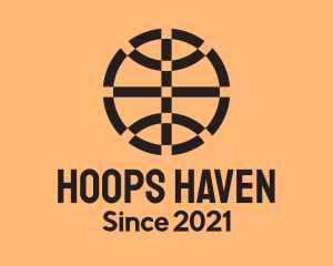Modern  Checkered Basketball logo