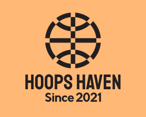 Modern  Checkered Basketball logo design