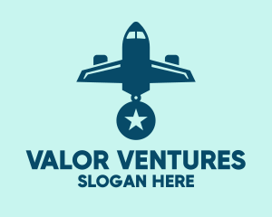 Aviation Airplane Medal logo design