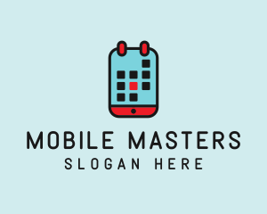 Mobile Phone Calendar logo design