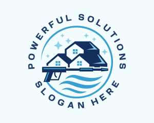 Pressure Wash House Clean logo design