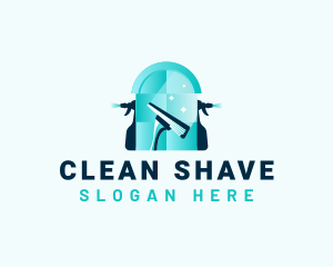 Squeegee Wiper Sprayer Cleaning logo design