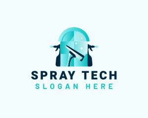 Squeegee Wiper Sprayer Cleaning logo