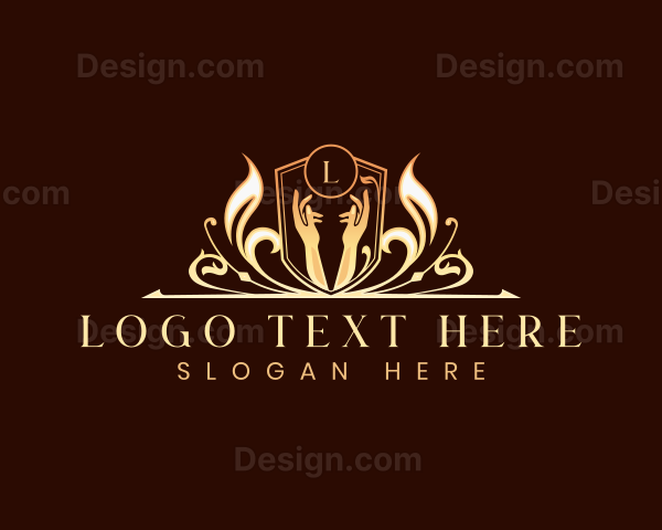 Hand Luxury Floral Logo