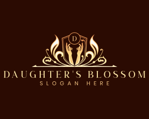  Hand Luxury Floral logo design