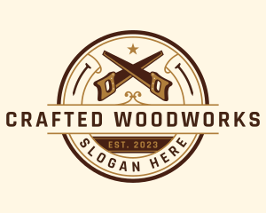 Saw Carpentry Woodwork logo