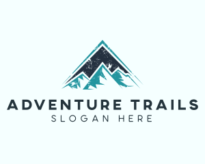 Mountain Trekking Adventure logo design