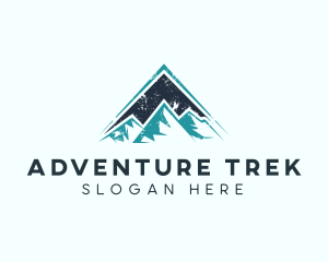 Mountain Trekking Adventure logo design