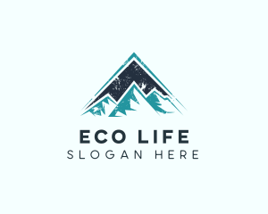 Mountain Trekking Adventure logo design