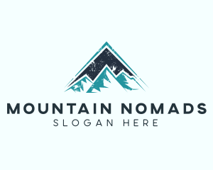 Mountain Trekking Adventure logo design