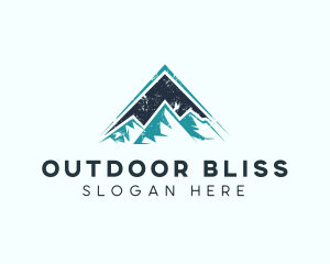 Mountain Trekking Adventure logo design