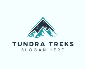 Mountain Trekking Adventure logo design