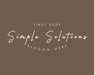 Simple Handwritten Boutique logo design