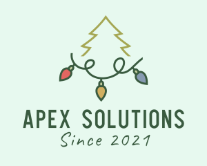 Holiday Christmas Lights logo design