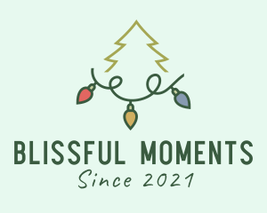 Holiday Christmas Lights logo design