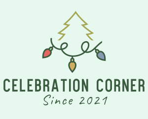 Holiday Christmas Lights logo design