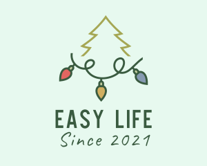 Holiday Christmas Lights logo design