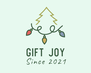 Holiday Christmas Lights logo design