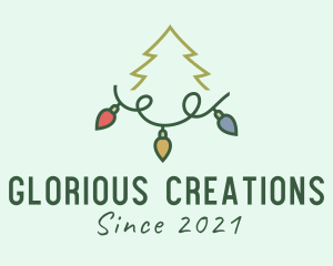 Holiday Christmas Lights logo design