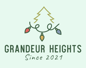 Holiday Christmas Lights logo design