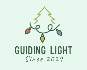 Holiday Christmas Lights logo design