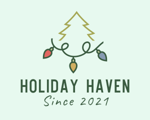 Holiday Christmas Lights logo design