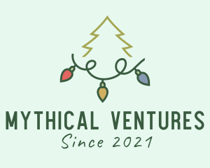 Holiday Christmas Lights logo design