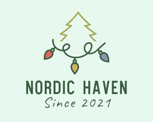 Holiday Christmas Lights logo design