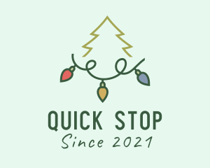 Holiday Christmas Lights logo design