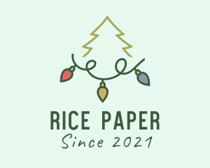 Holiday Christmas Lights logo design