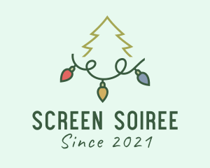 Holiday Christmas Lights logo design