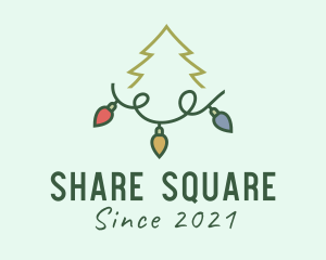 Holiday Christmas Lights logo design